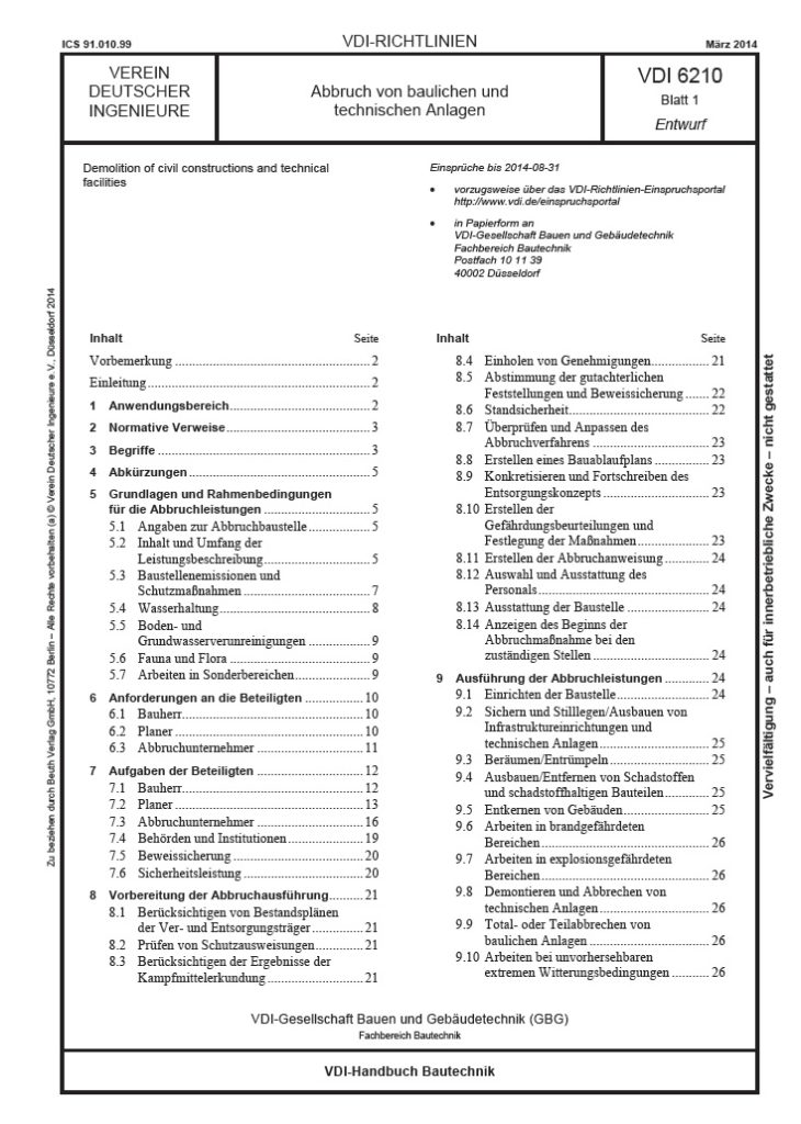 VDI 6210 - Deutscher Abbruchverband E.V.